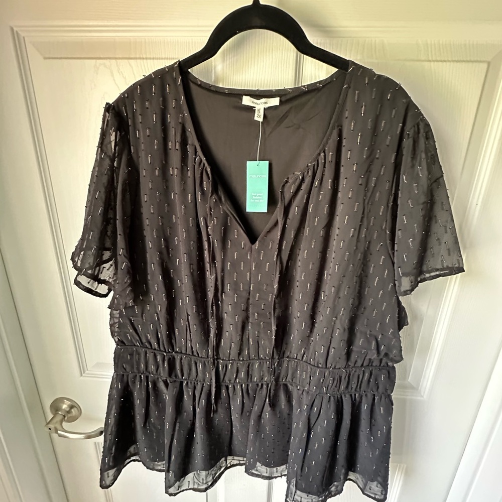 Maurices Charcoal Blouse
